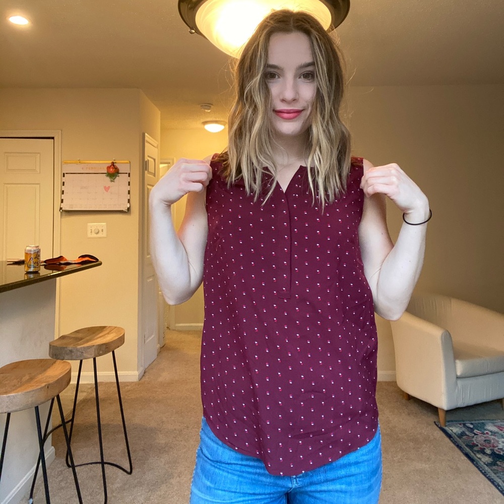 Talbots silk like shirt